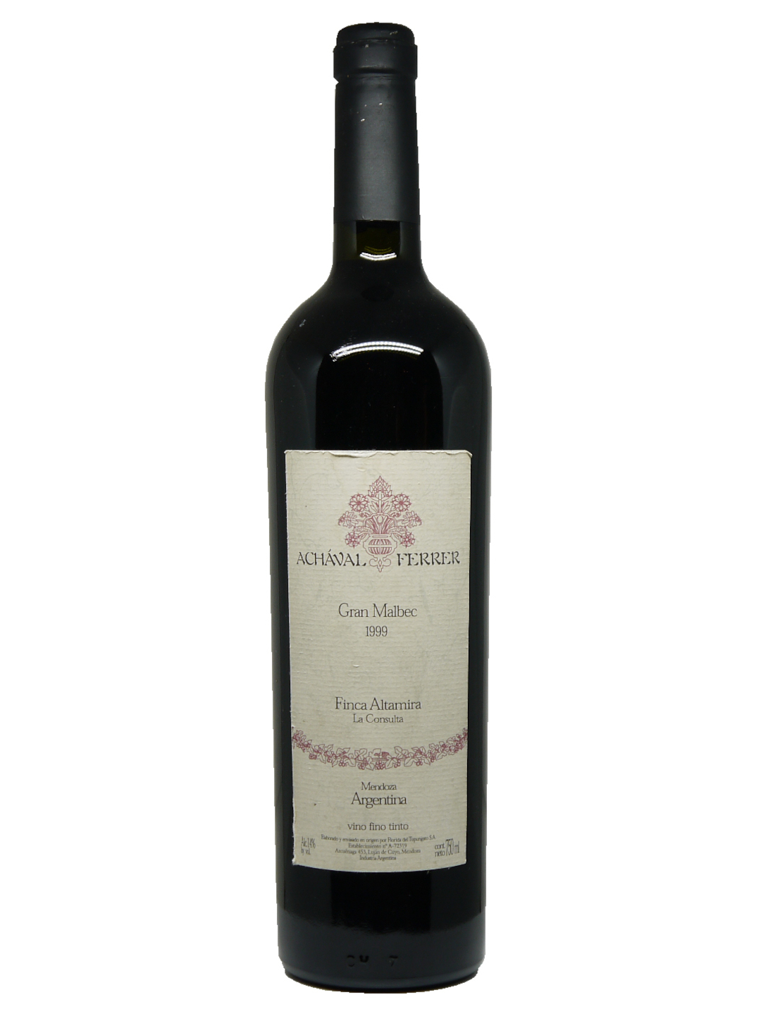 Ferrer Finca Altamira Gran Malbec 1999
