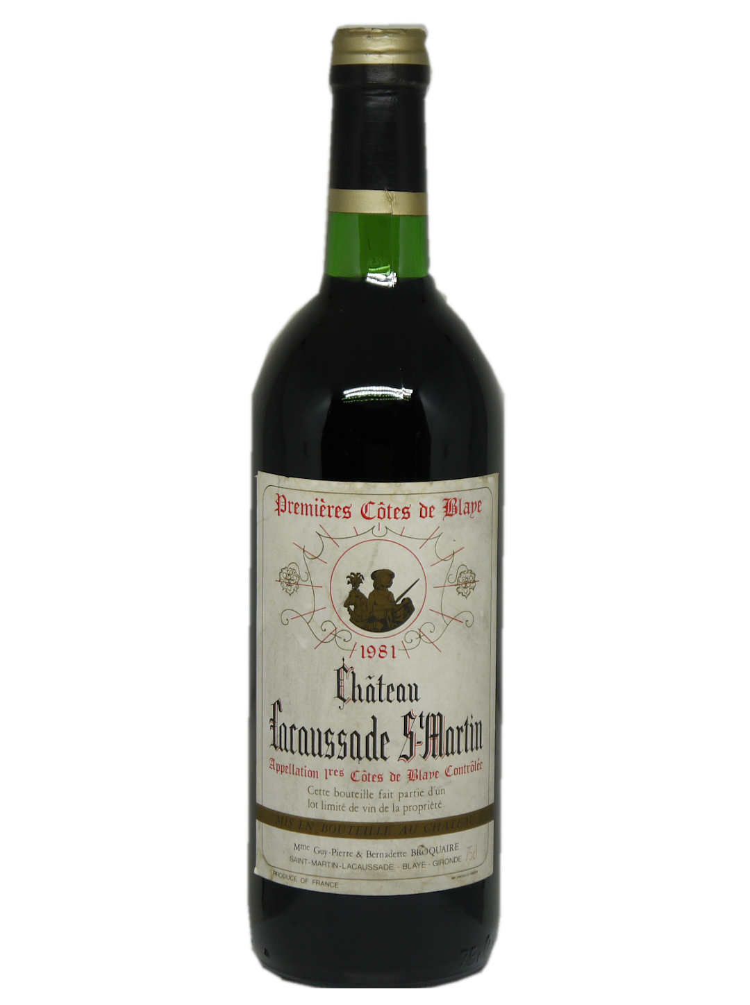Chateau Lacaussade Saint-Martin Rouge 1981
